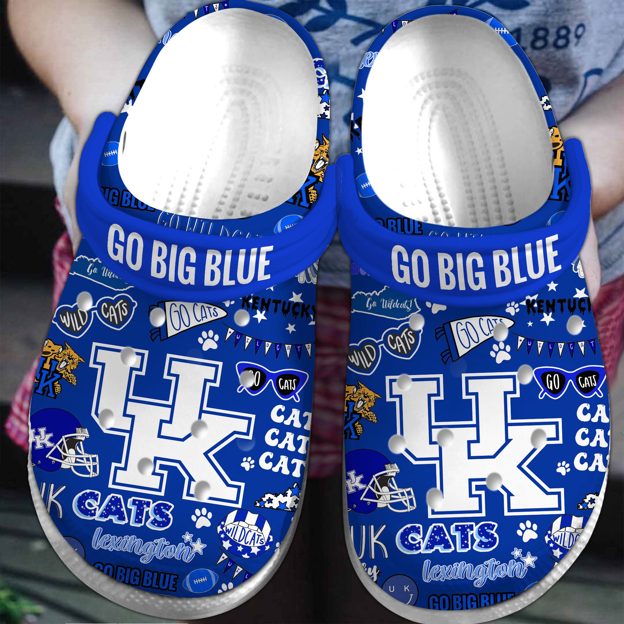 Footwearmerch Kentucky Wildcats NCAA Sport Crocs Crocband Clogs Shoes Comfortable For Men Women and Kids