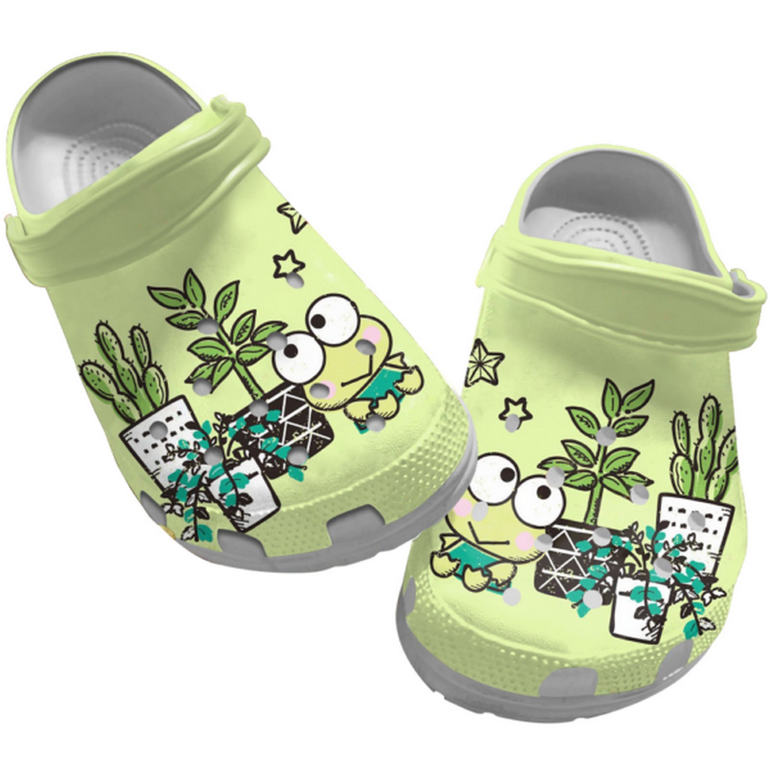 Footwearmerch Keroppi Cartoon Crocs Crocband Clogs Shoes Comfortable For Men Women and Kids