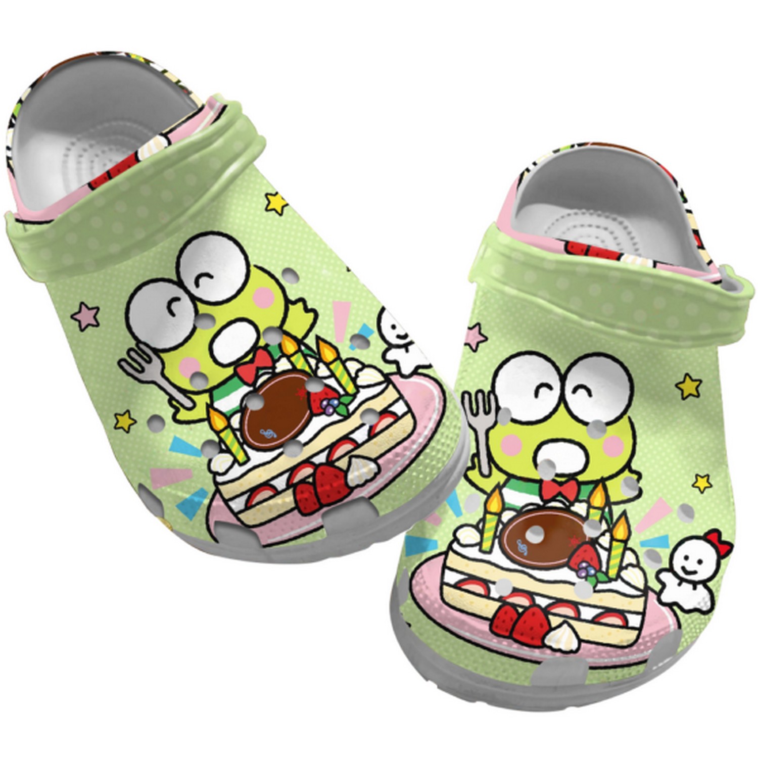 Footwearmerch Keroppi Cartoon Crocs Crocband Clogs Shoes Comfortable For Men Women and Kids