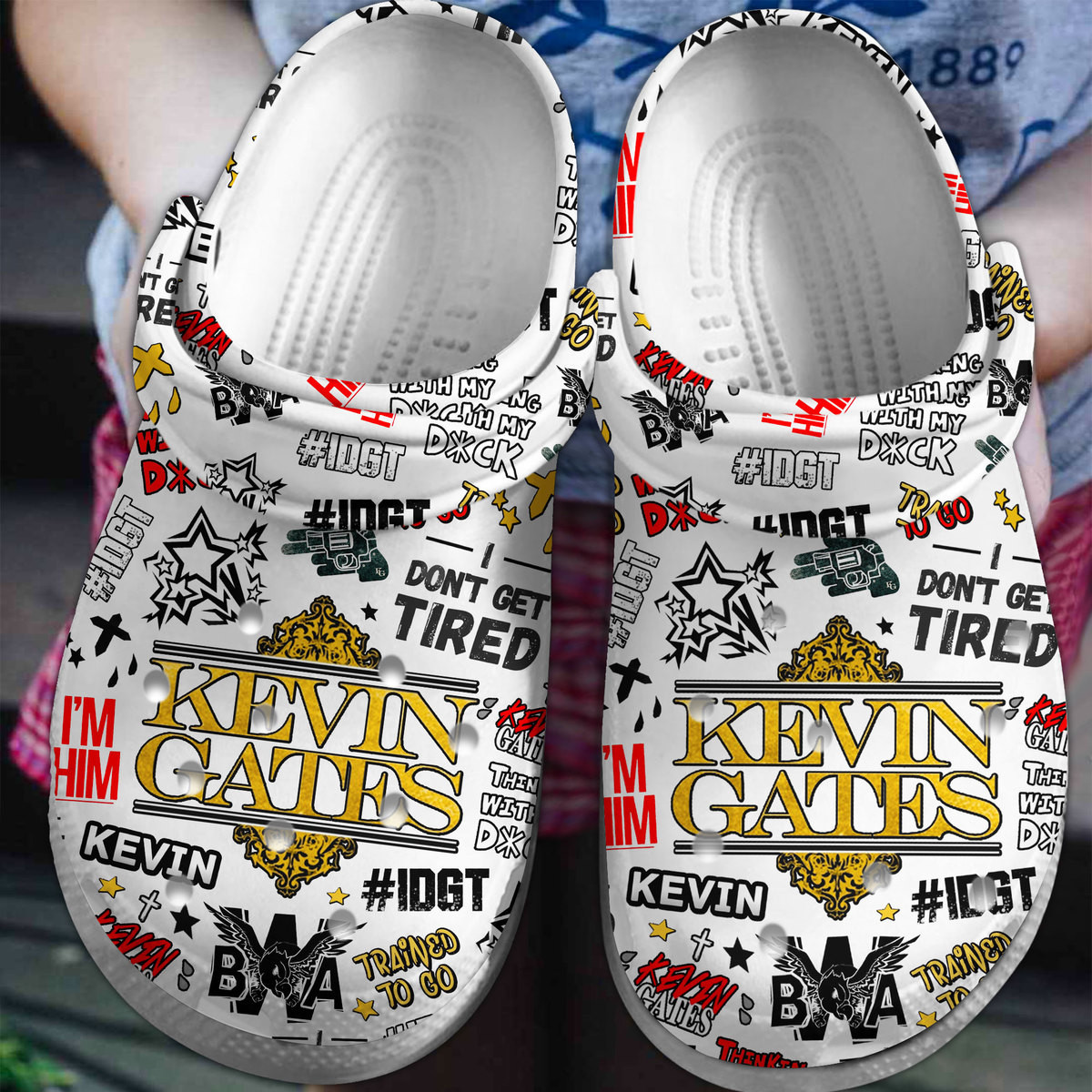 Footwearmerch Kevin Gates Music Crocs Crocband Clogs Shoes Comfortable For Men Women and Kids