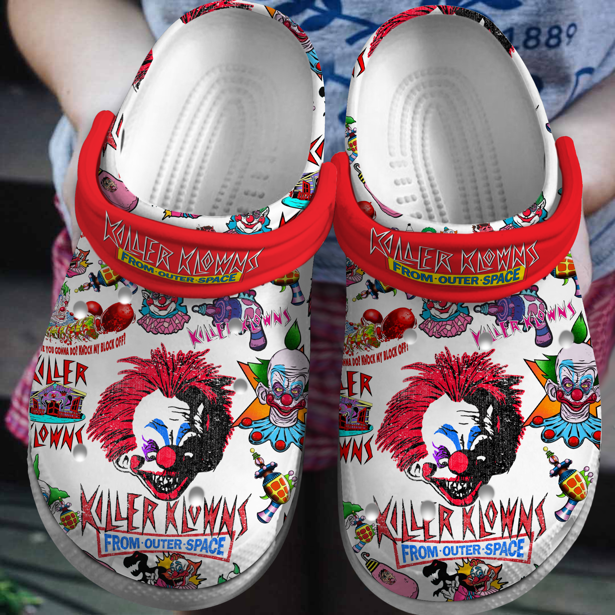 Footwearmerch Killer Klowns Movie Crocs Crocband Clogs Shoes Comfortable For Men Women and Kids