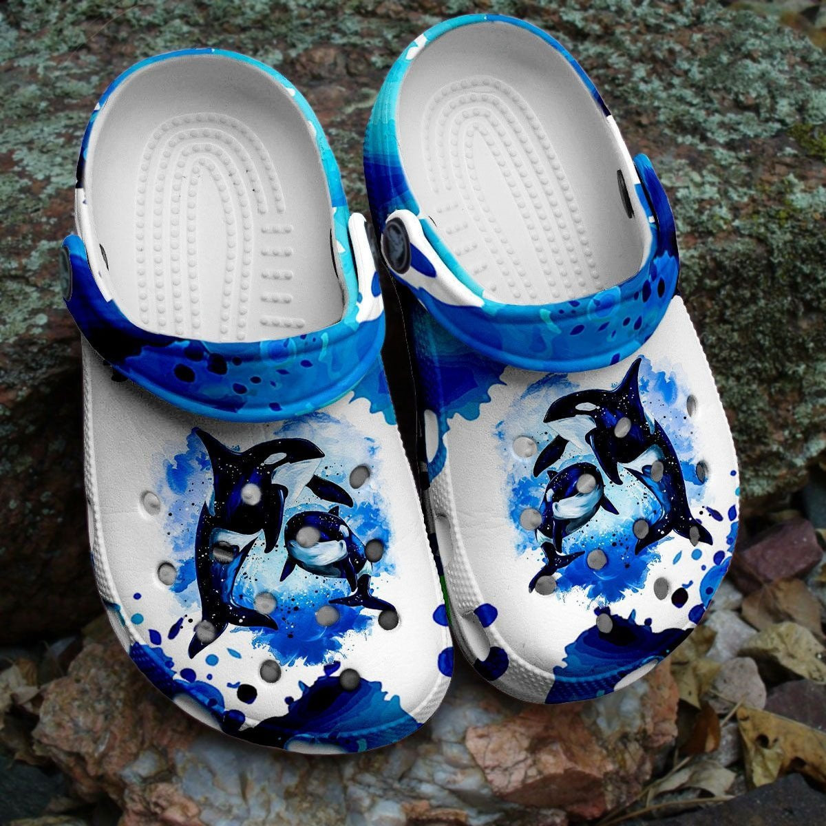 Footwearmerch Killer Whale Shoes - Whale Ocean Clogs Birthday Gifts For Father
