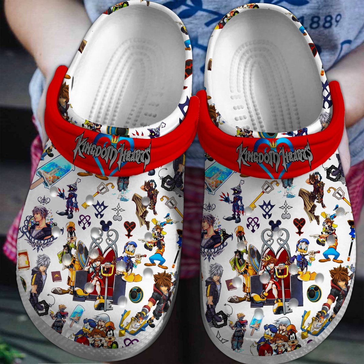 Footwearmerch Kingdom Hearts Game Premium Crocs Crocband Clogs Shoes Comfortable For Men Women and Kids