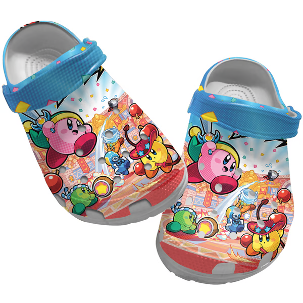 Footwearmerch Kirby Game Crocs Crocband Clogs Shoes Comfortable For Men Women and Kids