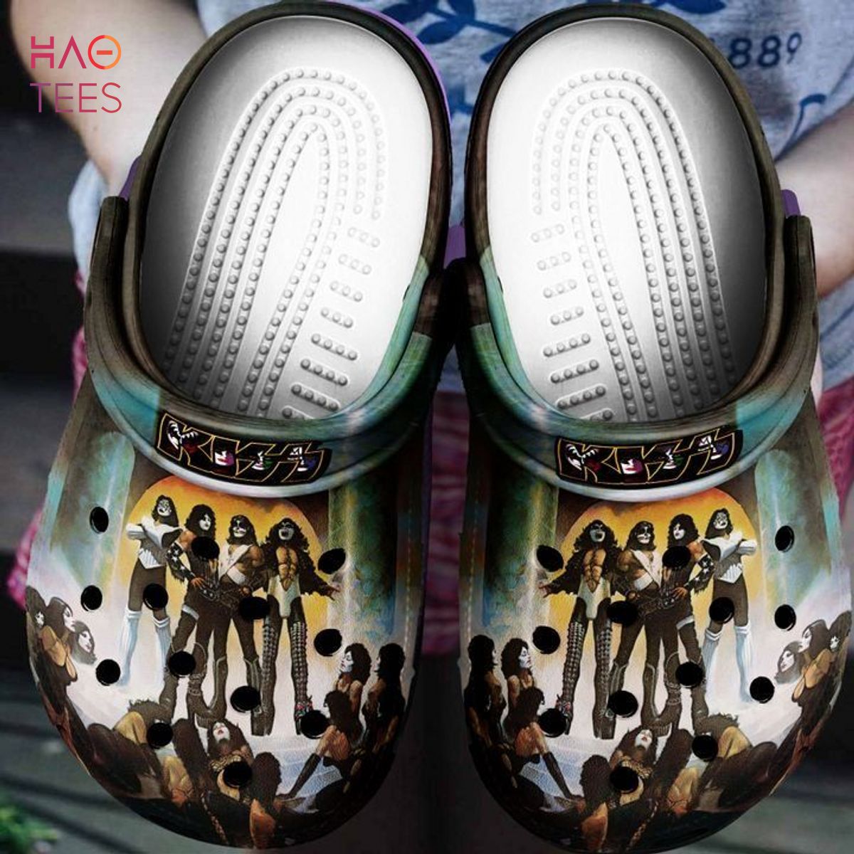 Footwearmerch Kiss Music Crocs Crocband Clogs Shoes Comfortable For Men Women and Kids