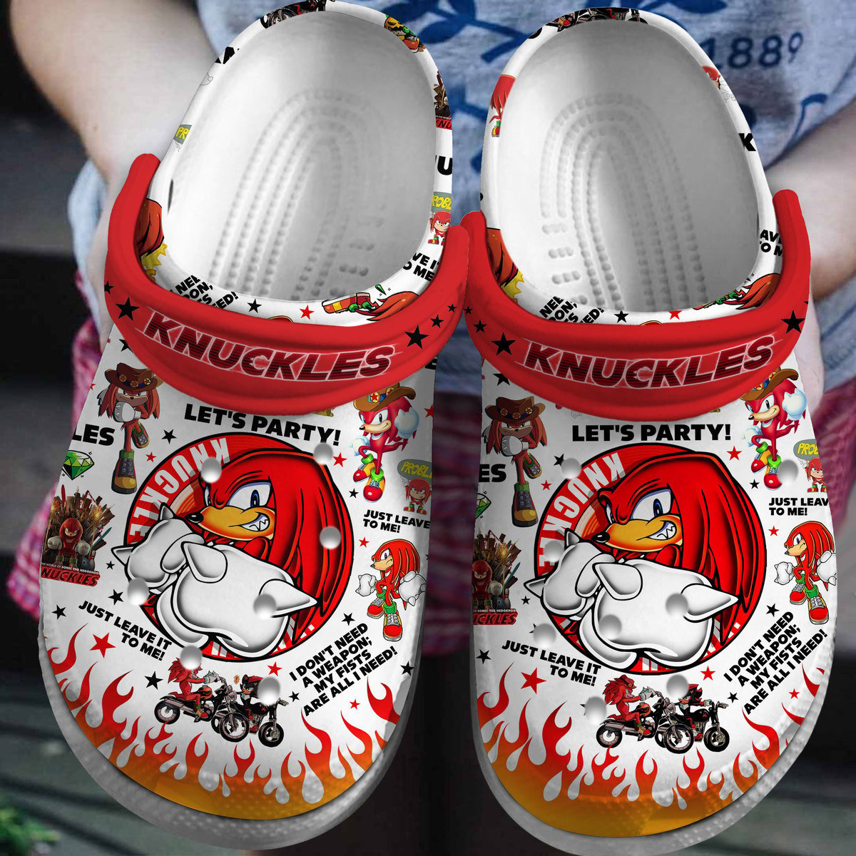 Footwearmerch Knuckles TV series Crocs Crocband Clogs Shoes Comfortable For Men Women and Kids