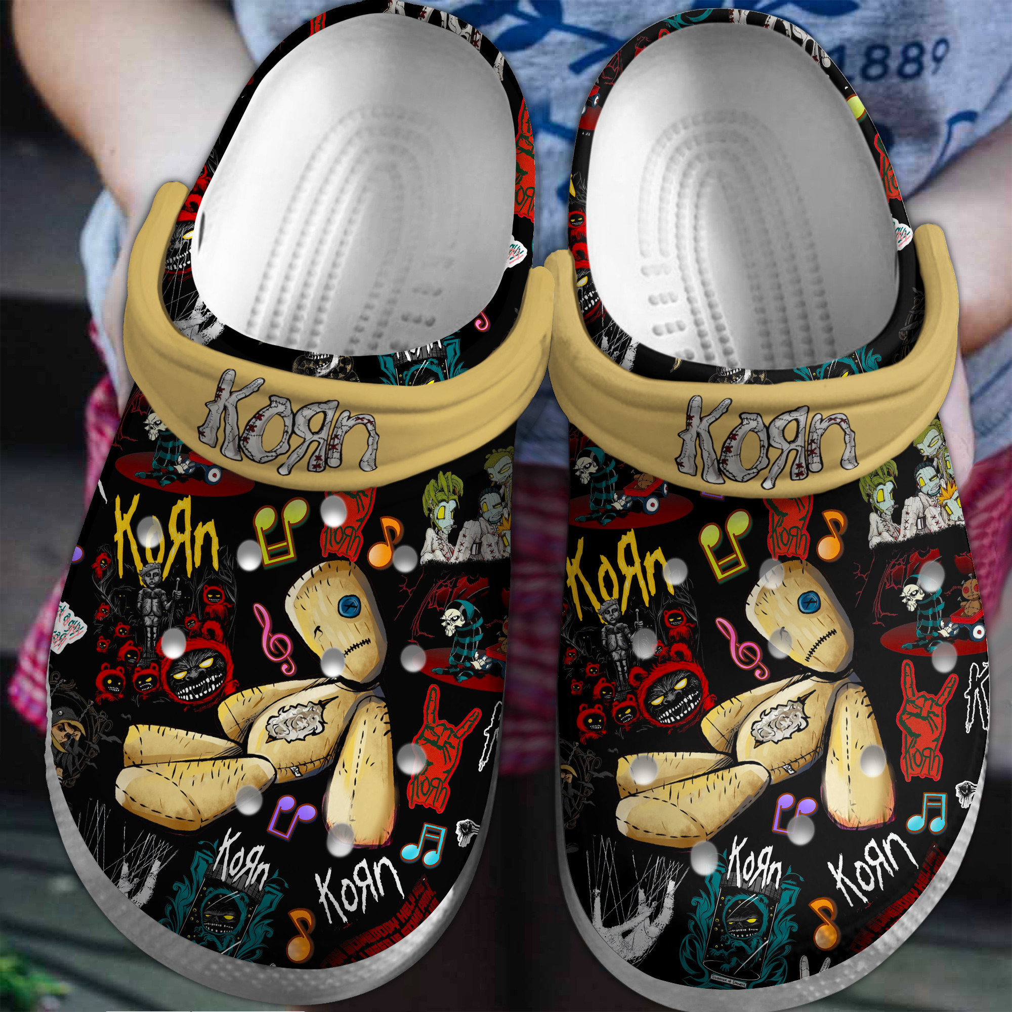 Footwearmerch Korn Music Crocs Crocband Clogs Shoes Comfortable For Men Women and Kids