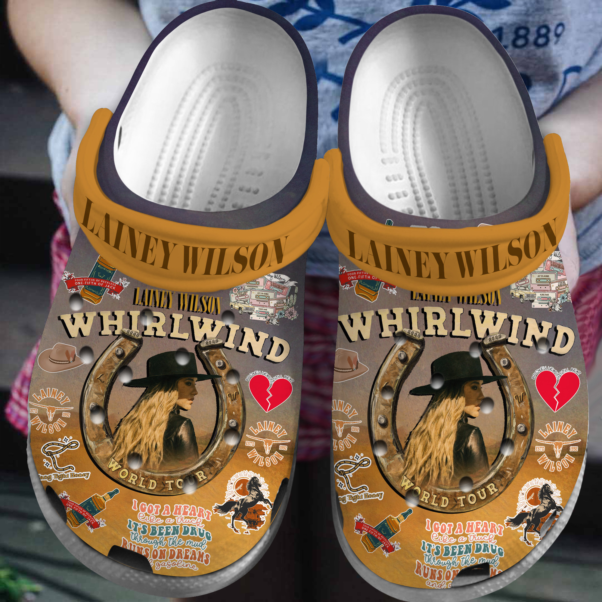Footwearmerch Lainey Wilson Music Crocs Crocband Clogs Shoes Comfortable For Men Women and Kids