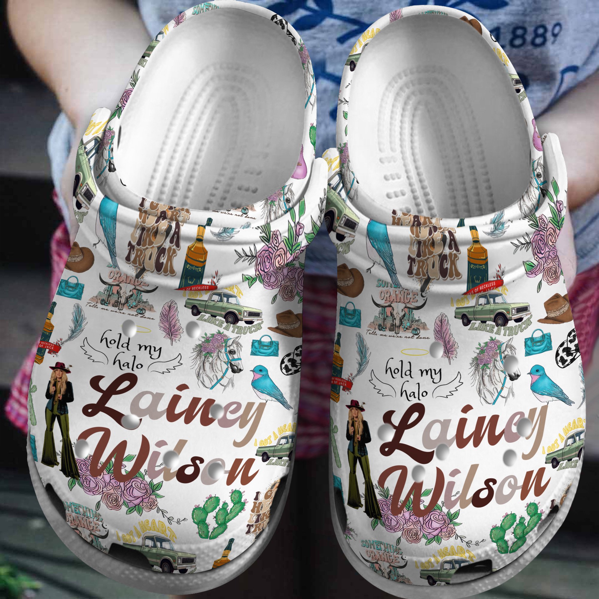 Footwearmerch Lainey Wilson Music Crocs Crocband Clogs Shoes Comfortable For Men Women and Kids