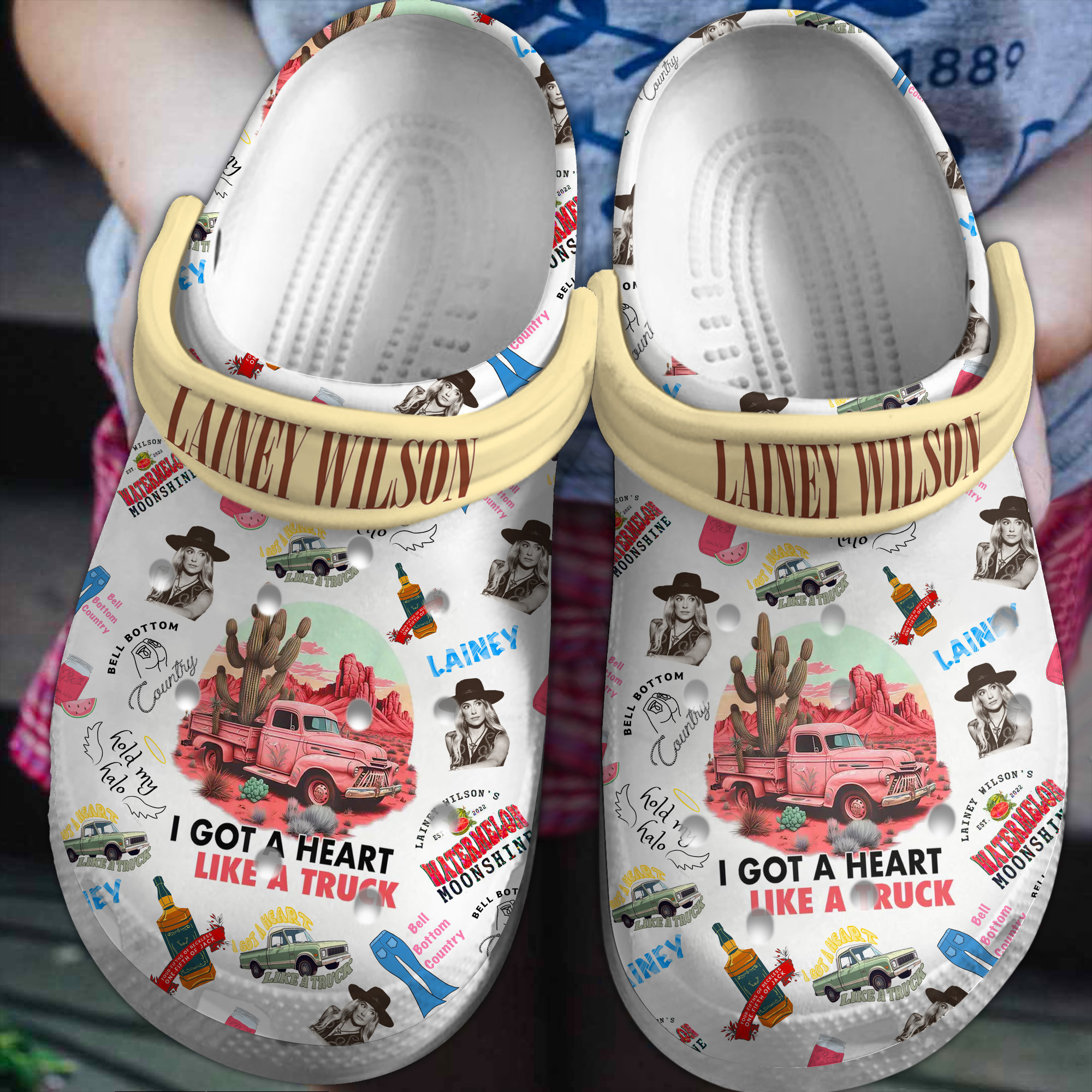 Footwearmerch Lainey Wilson Music Crocs Crocband Clogs Shoes Comfortable For Men Women and Kids