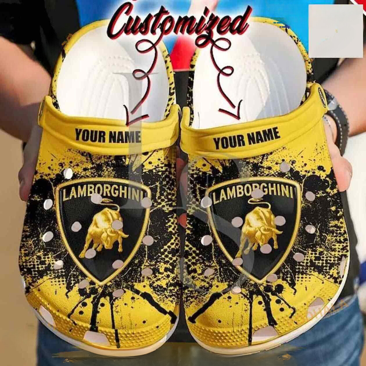 Footwearmerch Lamborghini Cars Crocs Crocband Clogs Shoes Comfortable For Men Women and Kids