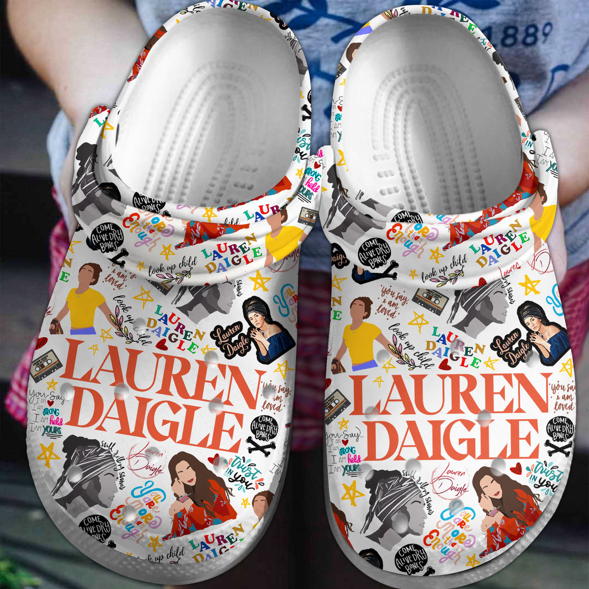 Footwearmerch Lauren Daigle Music Crocs Crocband Clogs Shoes Comfortable For Men Women and Kids