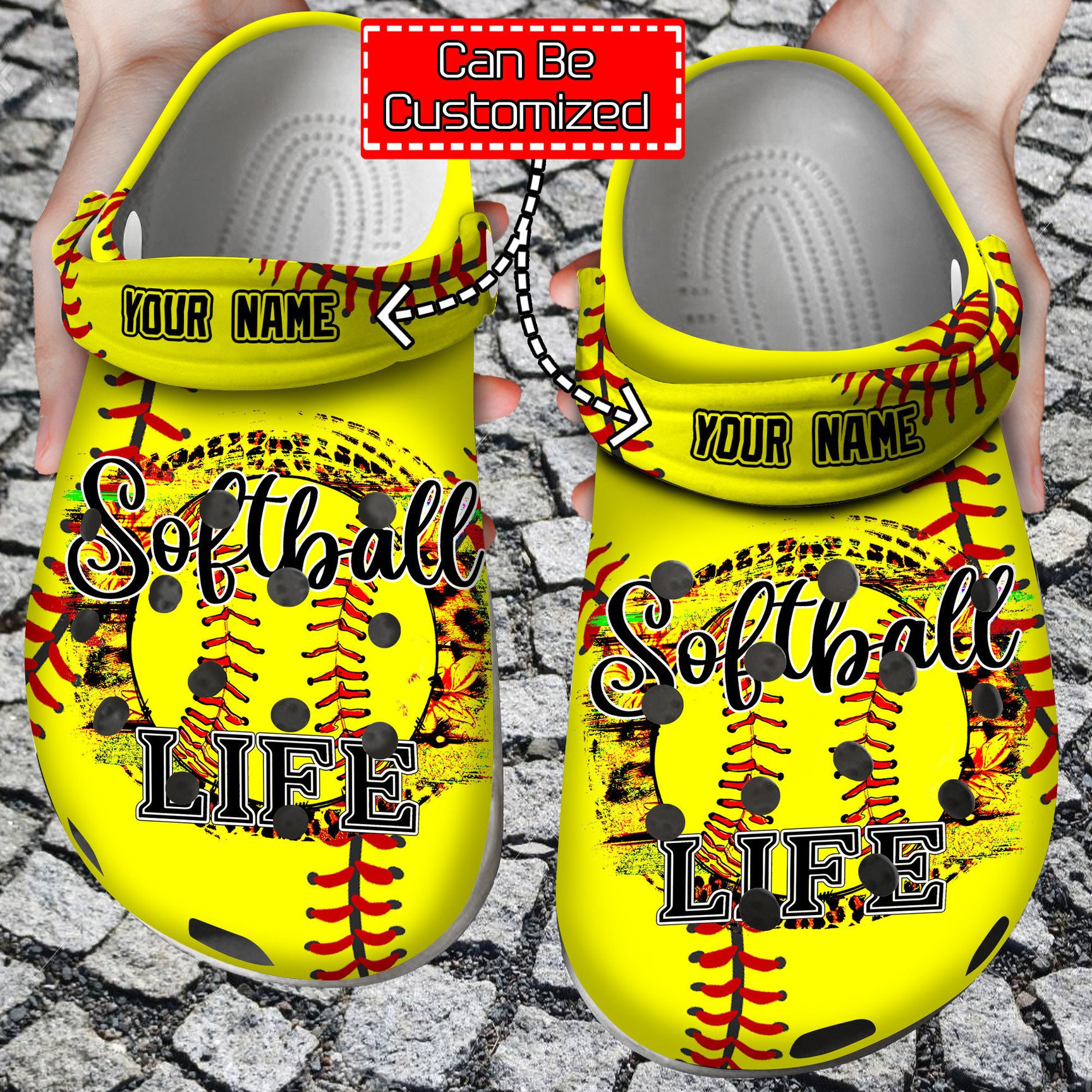 Footwearmerch Leoaprd Softball Life clog Shoes Custom