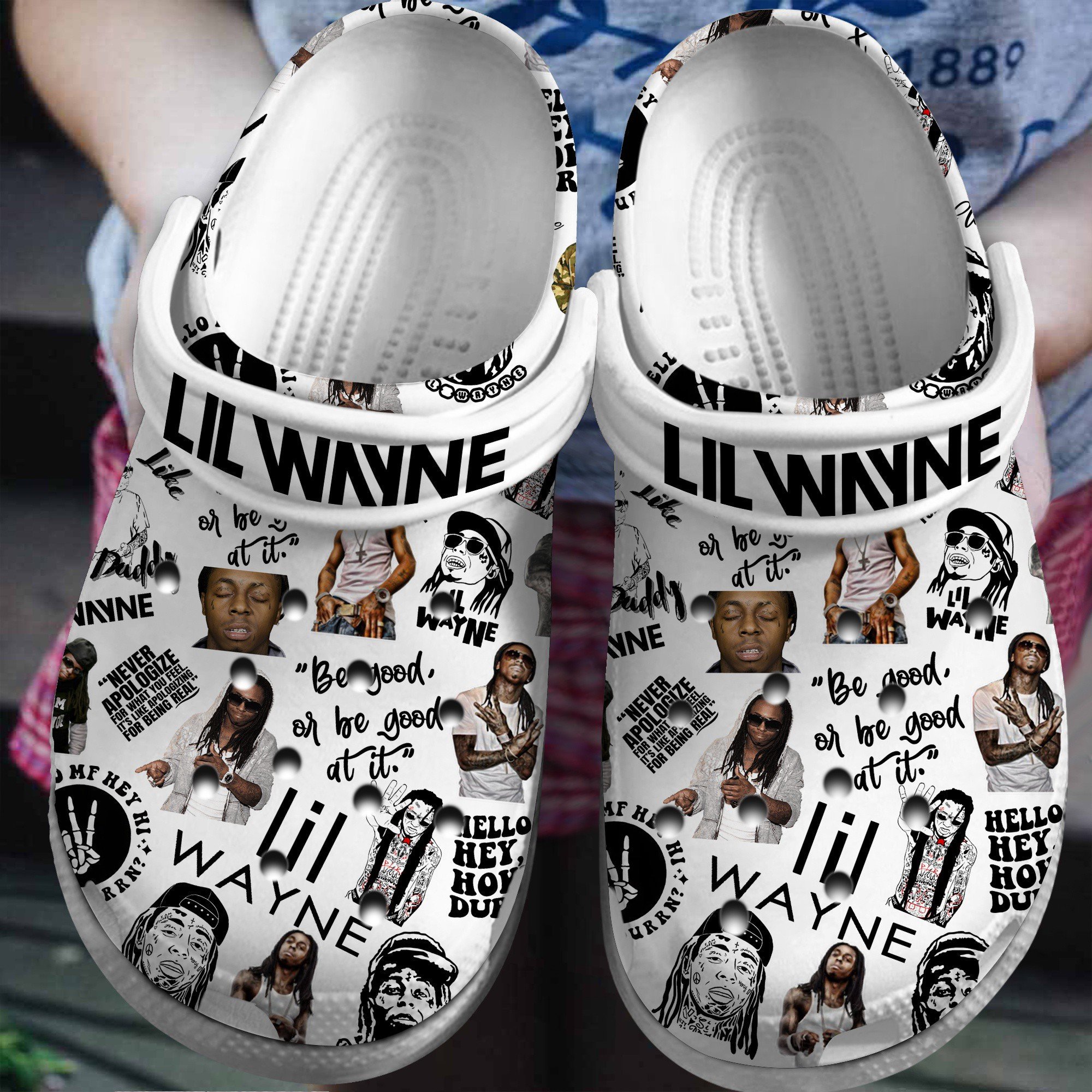 Footwearmerch Lil Wayne Music Crocs Crocband Clogs Shoes Comfortable For Men Women and Kids