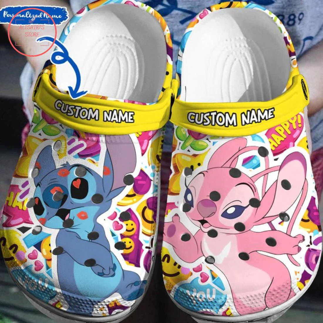 Footwearmerch Lilo And Stitch Crocs Clogs Crocband Shoes Comfortable For Men Women