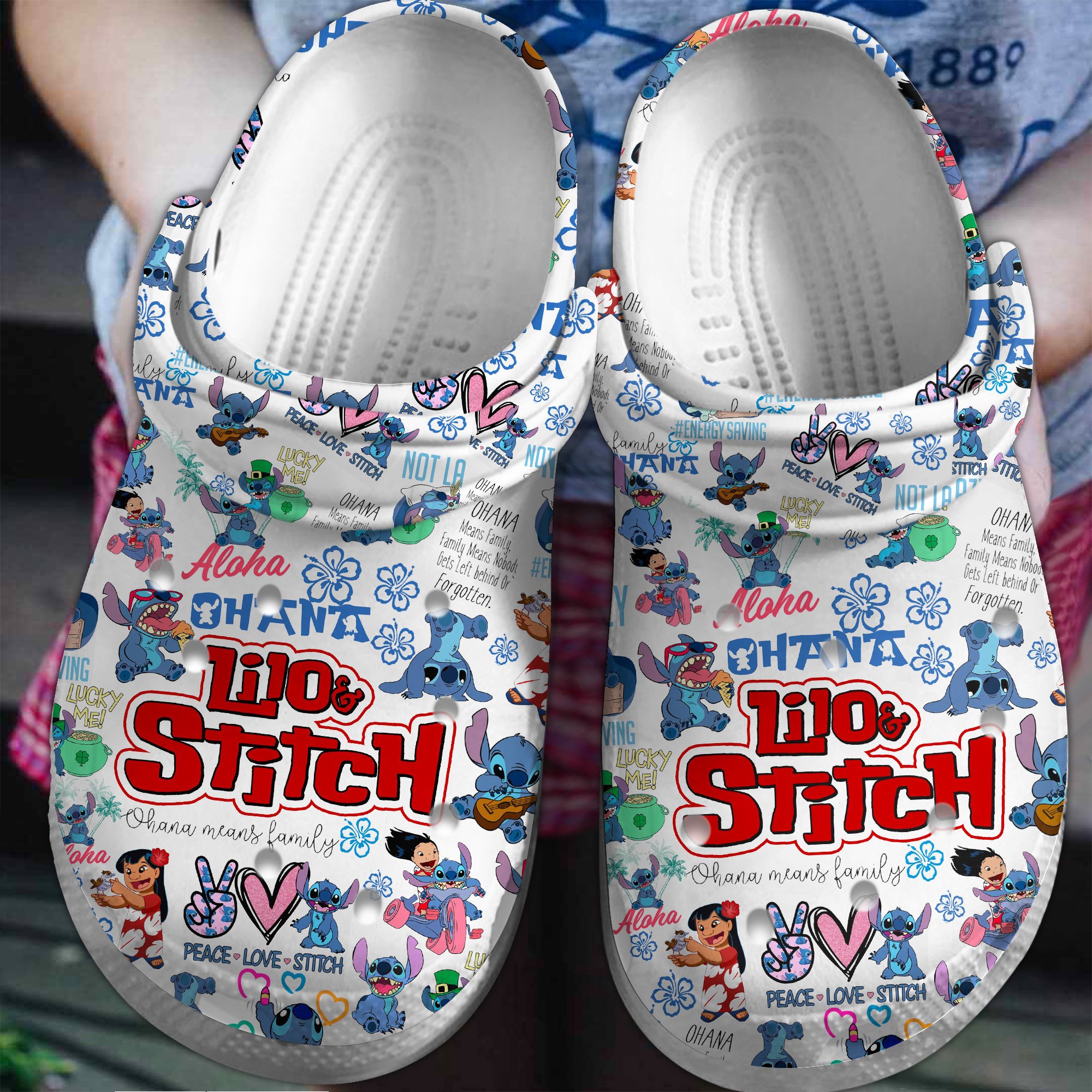 Footwearmerch Lilo And Stitch Disney Cartoon Crocs Crocband Clogs Shoes Comfortable For Men Women and Kids