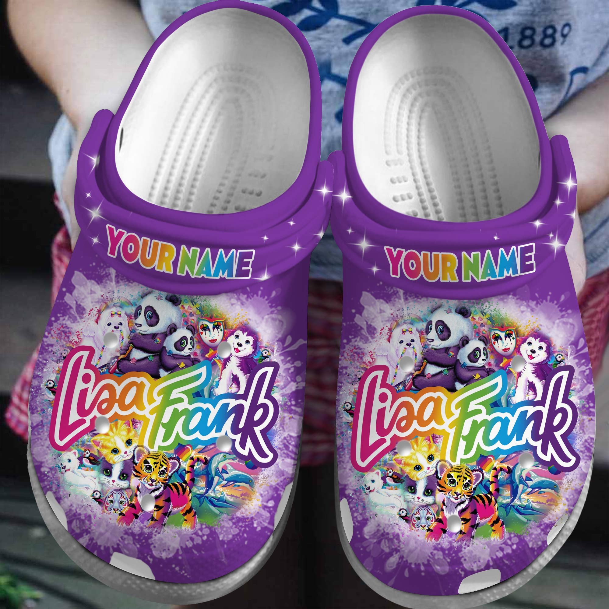 Footwearmerch Lisa Frank Crocs Crocband Clogs Shoes Comfortable For Men Women and Kids