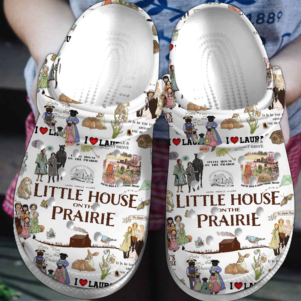 Footwearmerch Little House On The Prairie TV Series Crocs Crocband Clogs Shoes Comfortable For Men Women and Kids
