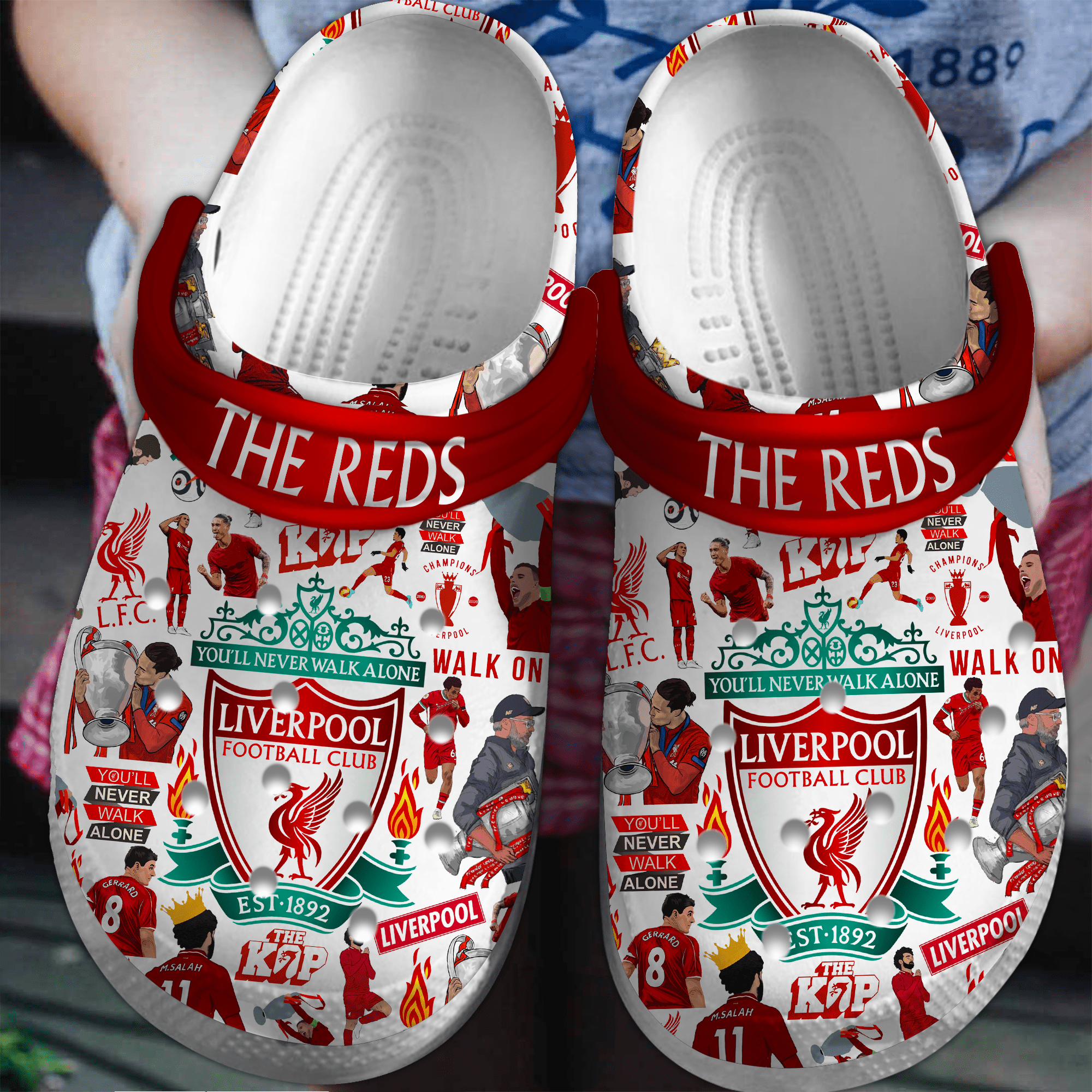 Footwearmerch Liverpool EPL Sport Crocs Crocband Clogs Shoes Comfortable For Men Women and Kids
