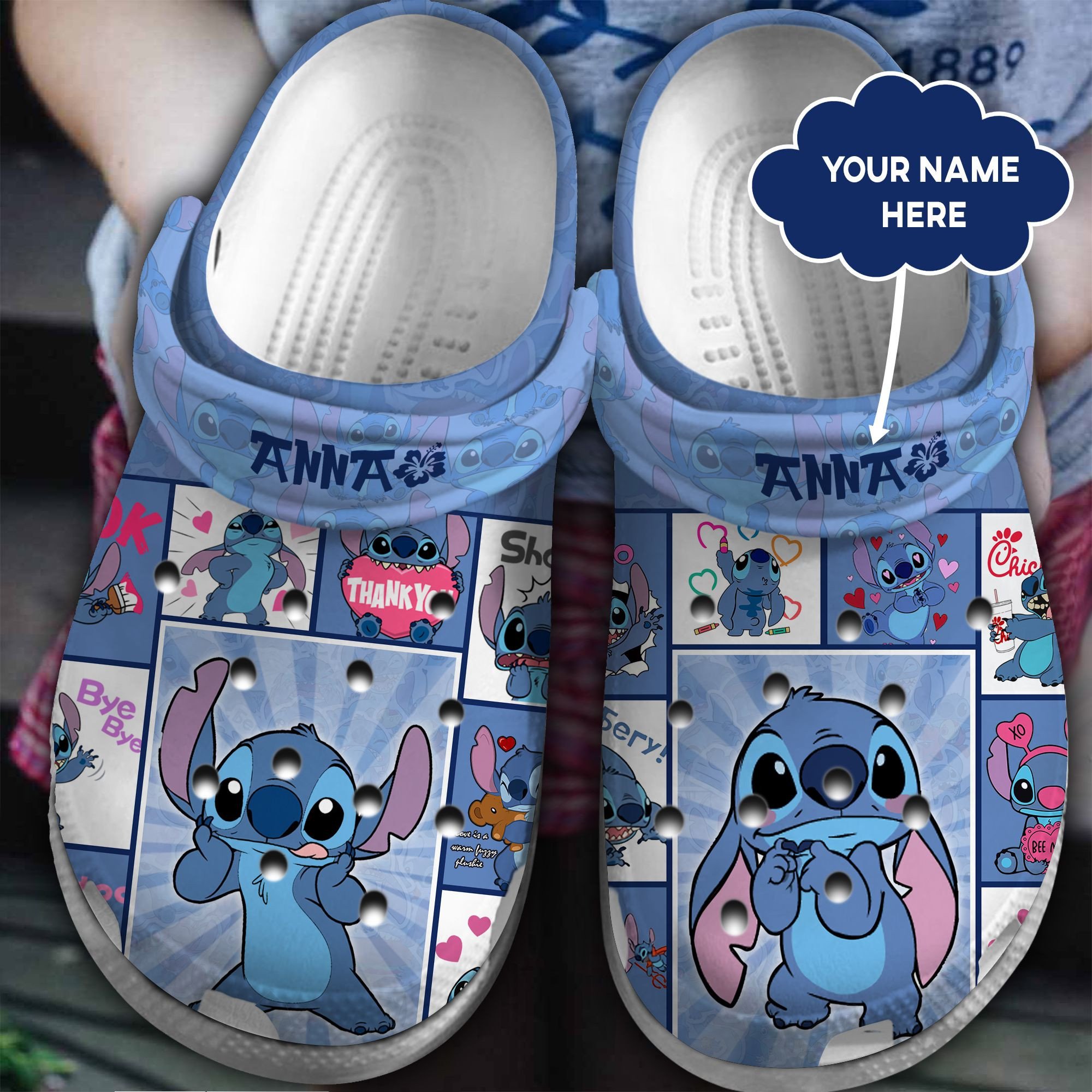 Footwearmerch Loli and Stitch Movie Crocs Crocband Clogs Shoes Comfortable For Men Women and Kids