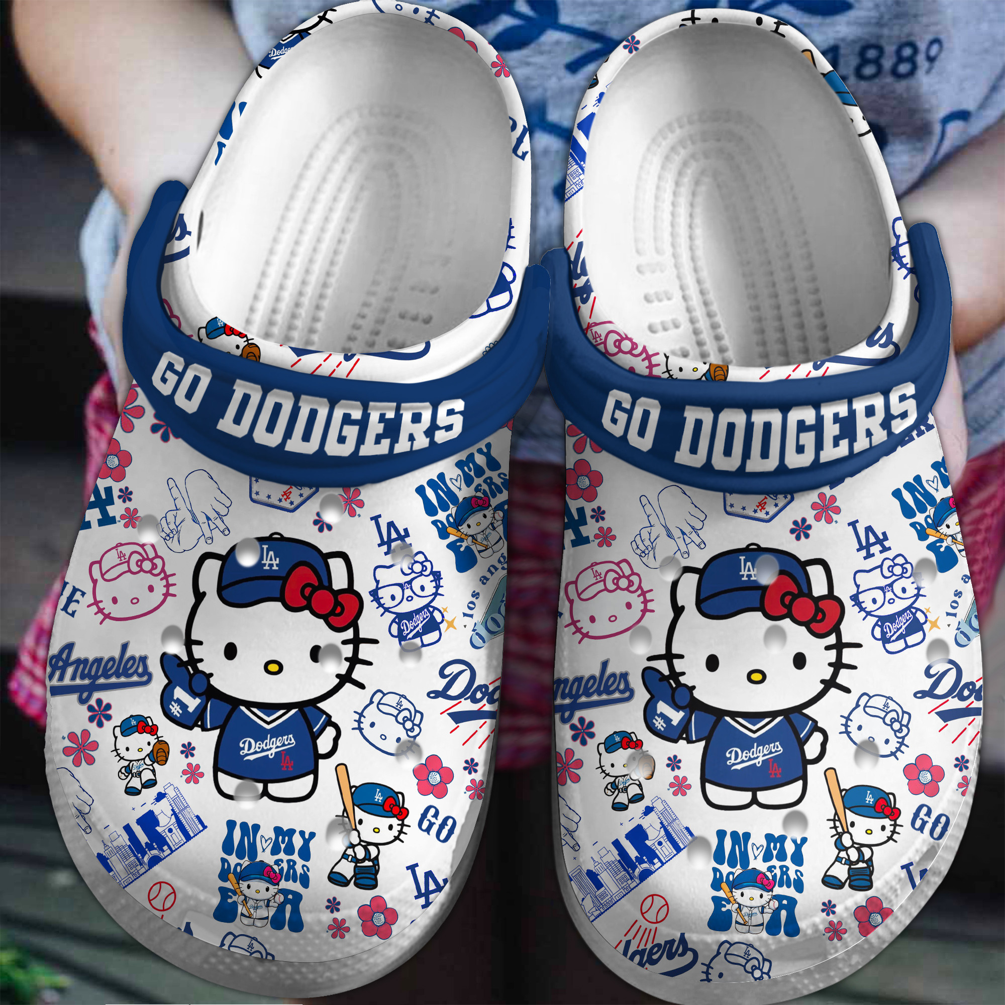 Footwearmerch Los Angeles Dodgers Baseball MLB SportCrocs Crocband Clogs Shoes Comfortable For Men Women and Kids