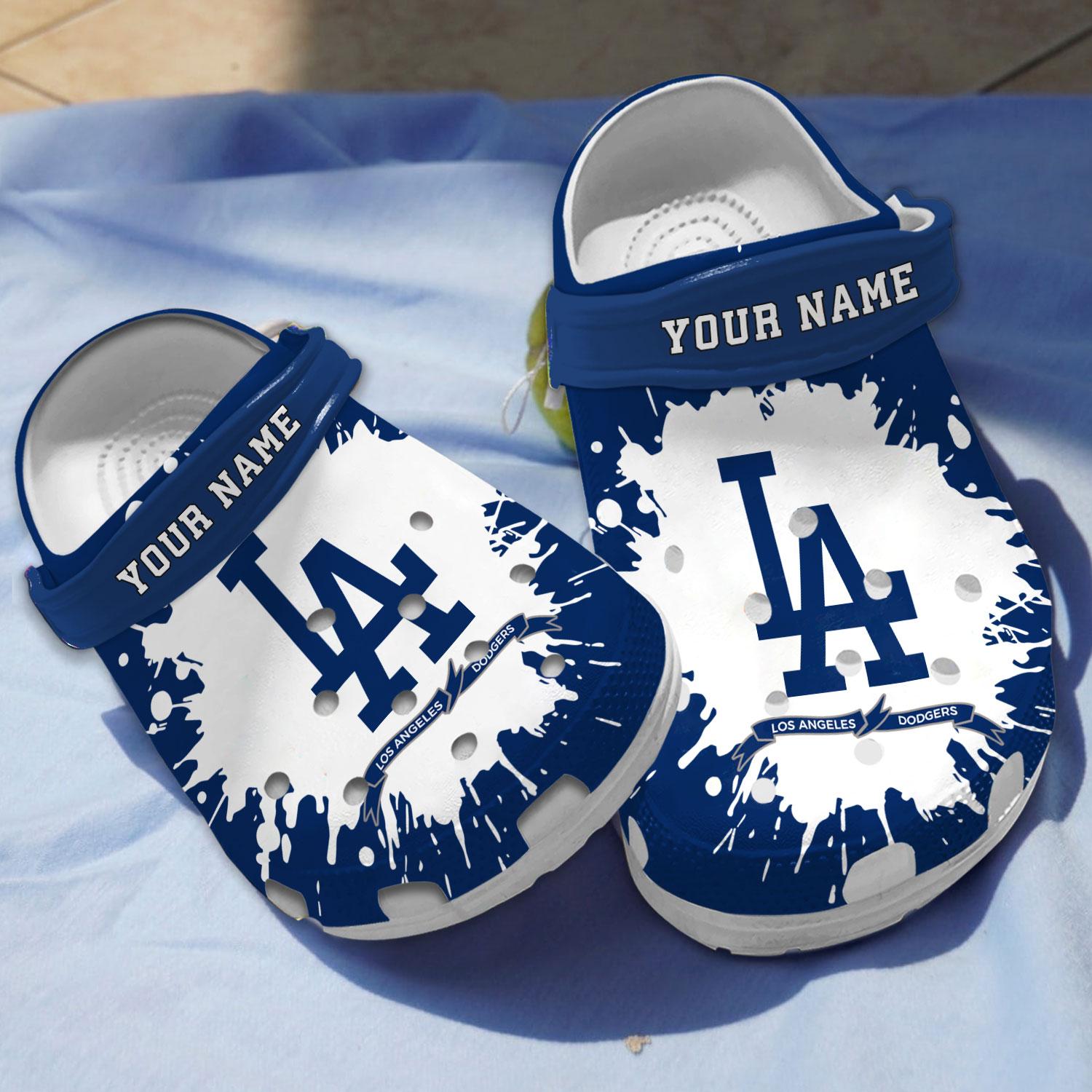 Footwearmerch Los Angeles Dodgers MLB Crocs Crocband Clogs Shoes Comfortable For Men Women and Kids