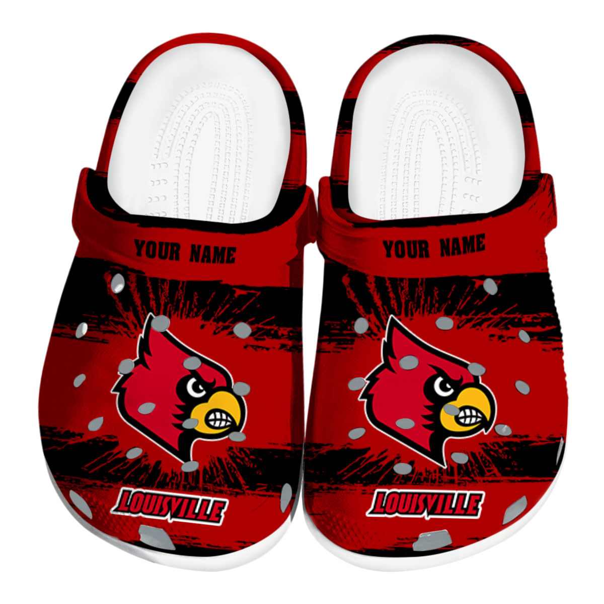 Footwearmerch Louisville Cardinals NCAA Sport Crocs Crocband Clogs Shoes Comfortable For Men Women and Kids