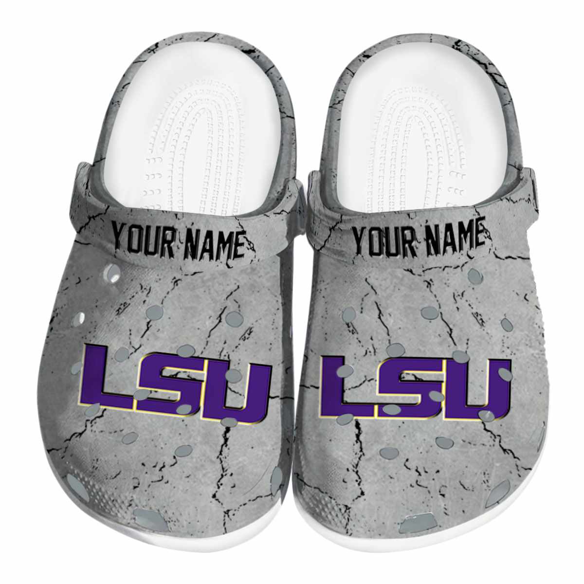 Footwearmerch LSU Tigers NCAA Sport Crocs Crocband Clogs Shoes Comfortable For Men Women and Kids