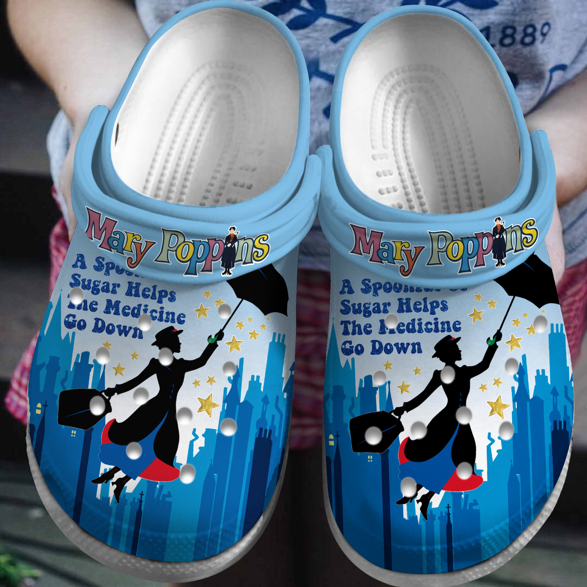 Footwearmerch Mary Poppins Movie Crocs Crocband Clogs Shoes Comfortable For Men Women and Kids