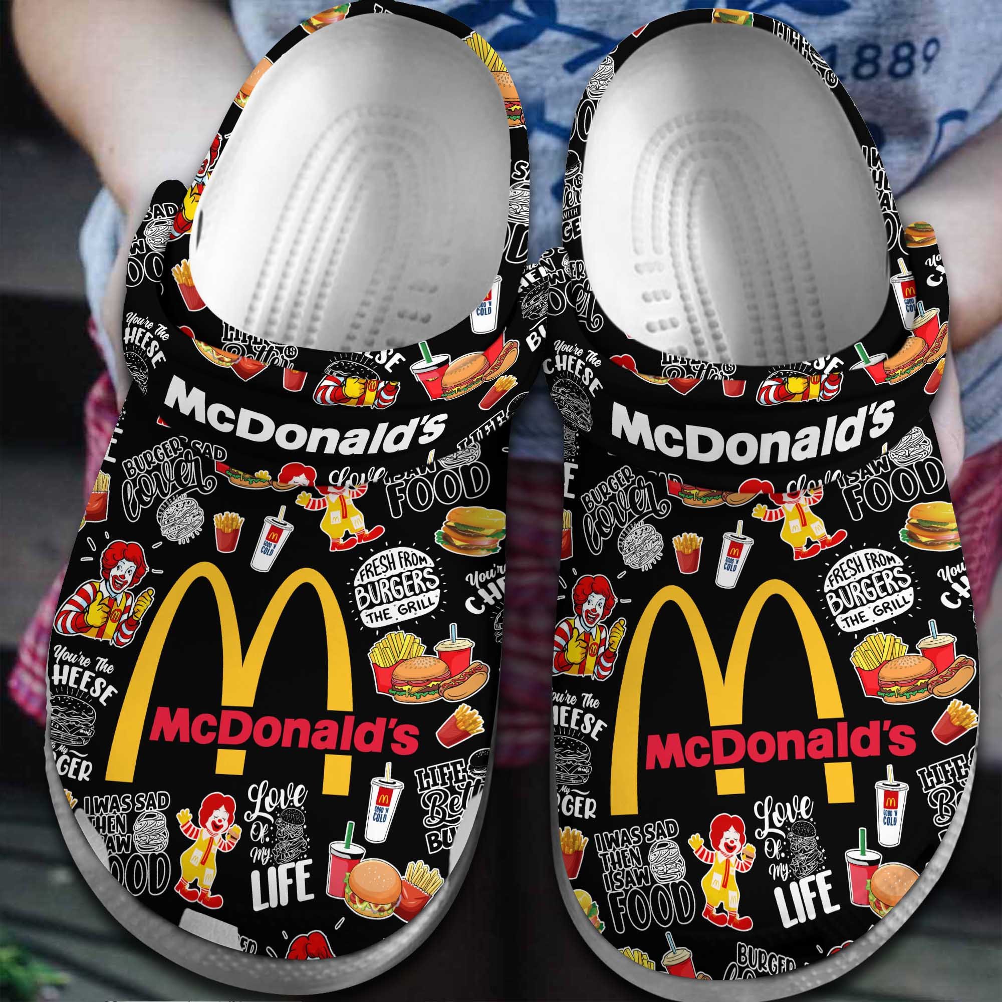 Footwearmerch Mcdonald Crocs Crocband Clogs Shoes Comfortable For Men Women and Kids