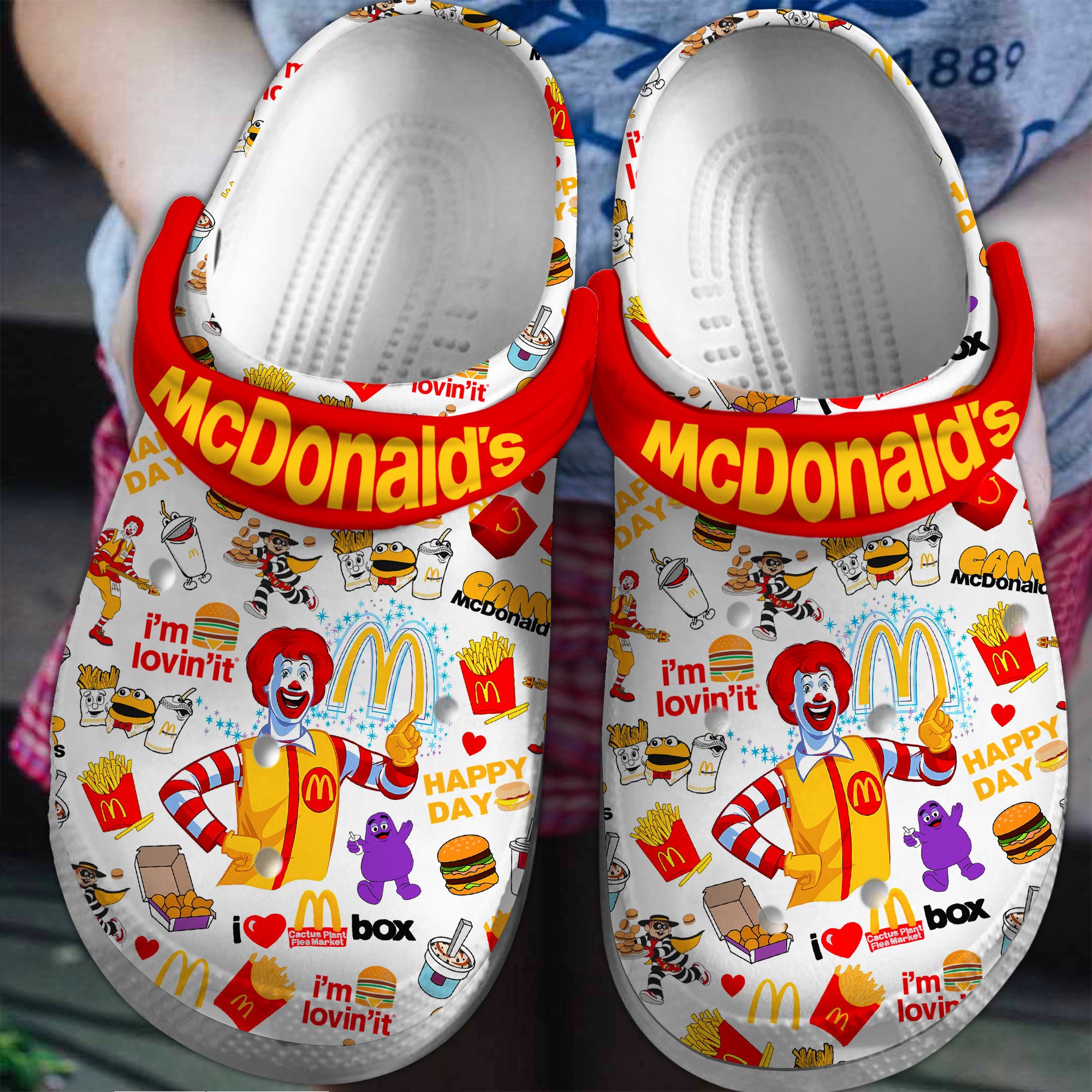 Footwearmerch McDonald’s Food Drink Crocs Crocband Clogs Shoes Comfortable For Men Women and Kids