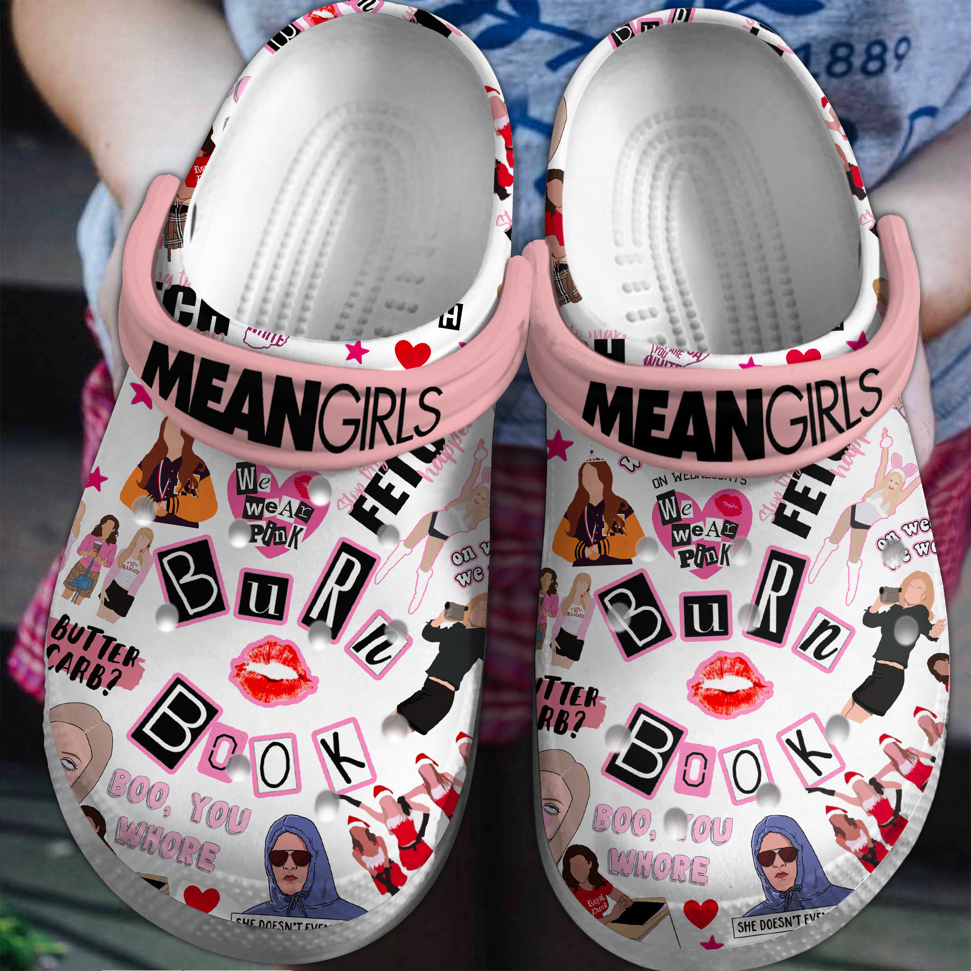 Footwearmerch Mean Girls Movie Crocs Crocband Clogs Shoes Comfortable For Men Women and Kids