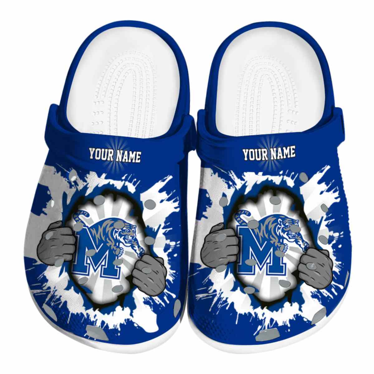 Footwearmerch Memphis Tigers NCAA Sport Crocs Crocband Clogs Shoes Comfortable For Men Women and Kids