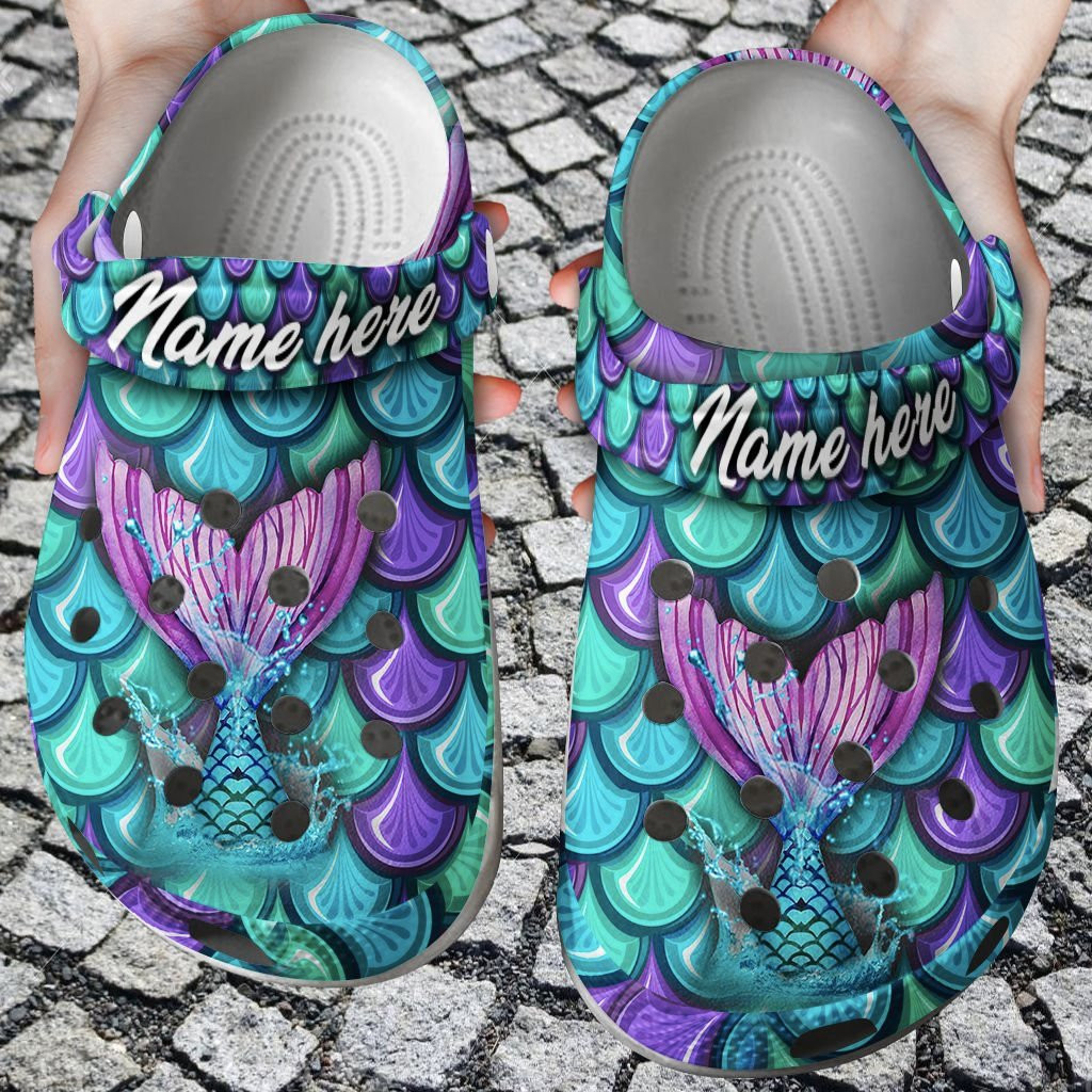 Footwearmerch Mermaid Tail Colorful Personalized Mermaid
