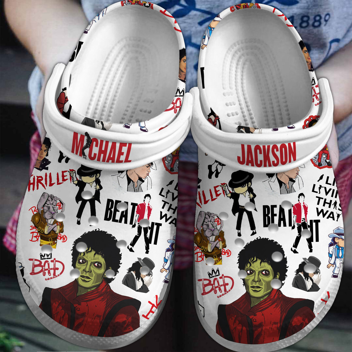 Footwearmerch Michael Jackson Music Crocs Crocband Clogs Shoes Comfortable For Men Women and Kids