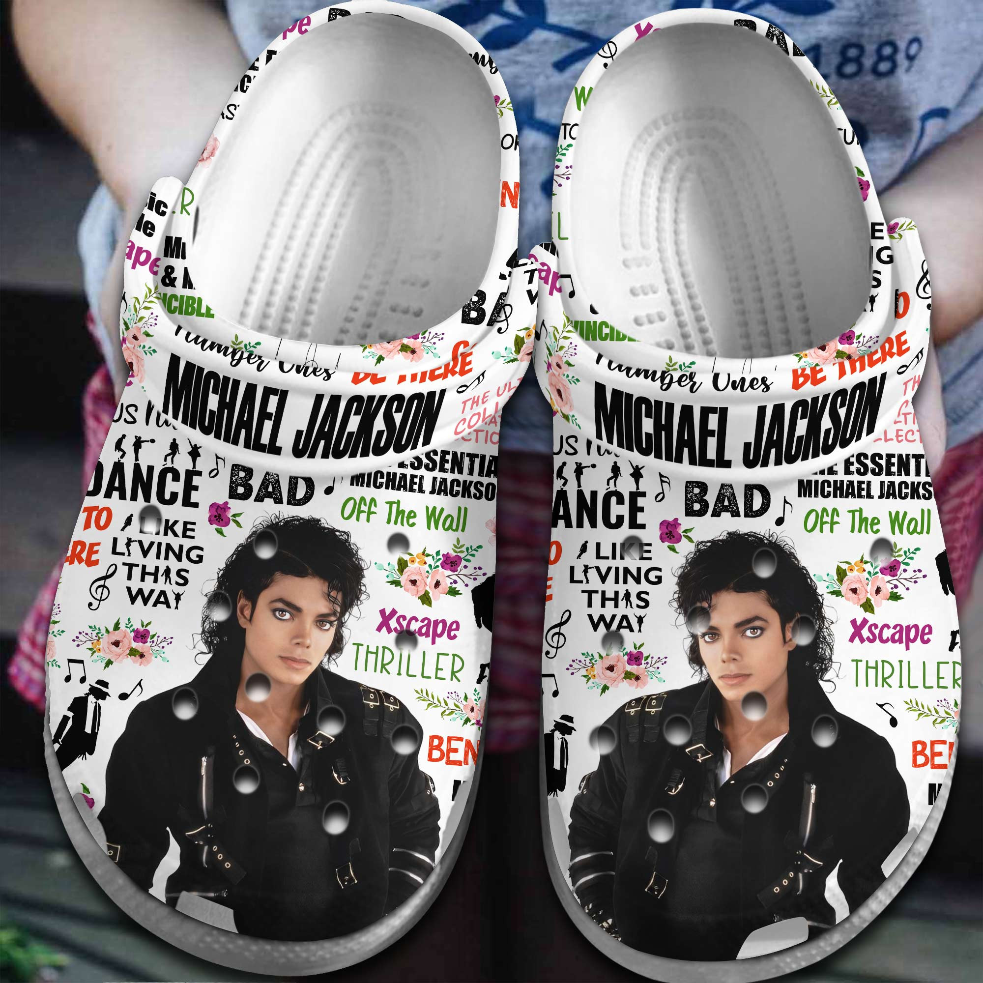 Footwearmerch Michael Jackson Music Crocs Crocband Clogs Shoes Comfortable For Men Women and Kids