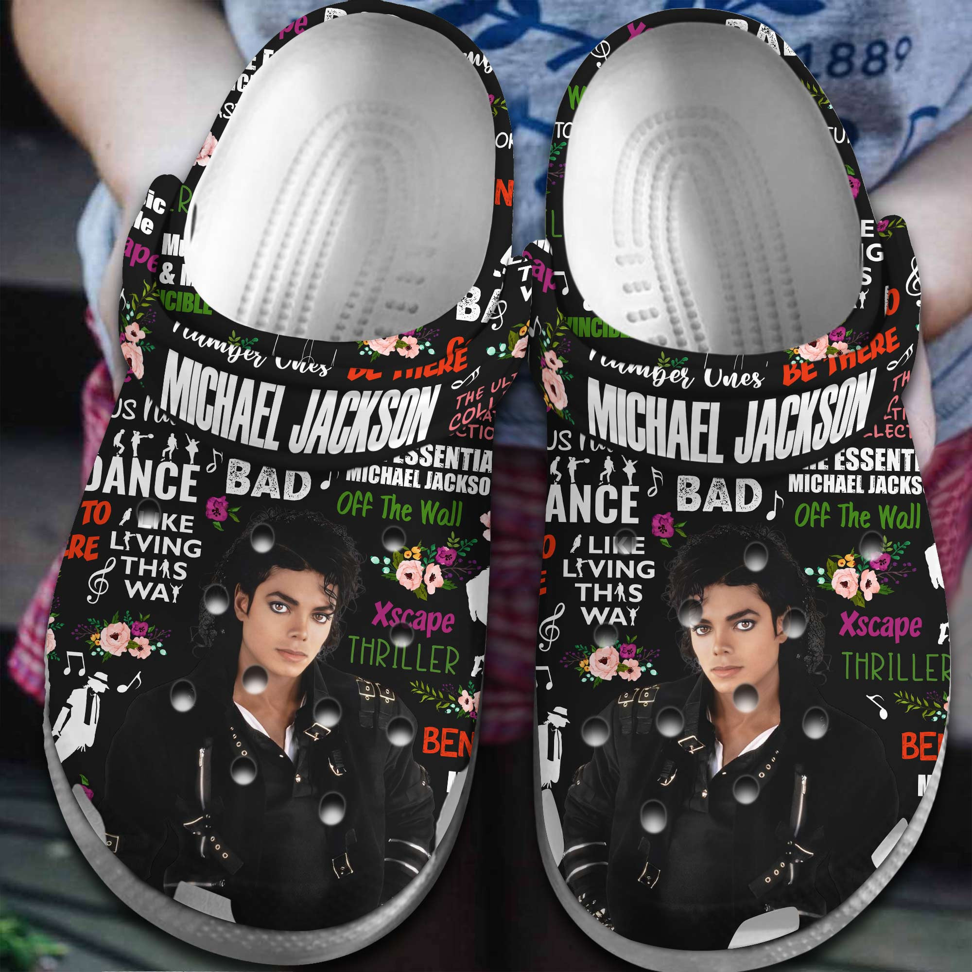 Footwearmerch Michael Jackson Music Crocs Crocband Clogs Shoes Comfortable For Men Women and Kids