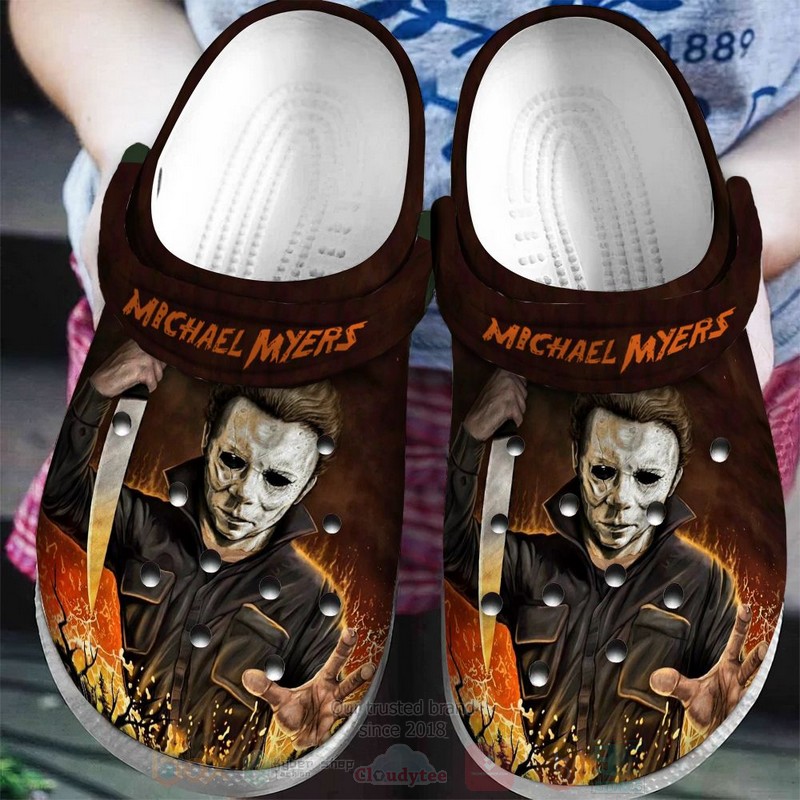 Footwearmerch Michael Myers Horror Movie Crocs Crocband Clogs Shoes Comfortable For Men Women and Kids