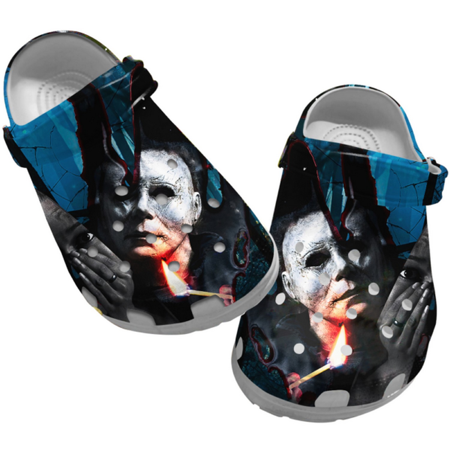 Footwearmerch Michael Myers Horror Movie Crocs Crocband Clogs Shoes Comfortable For Men Women and Kids