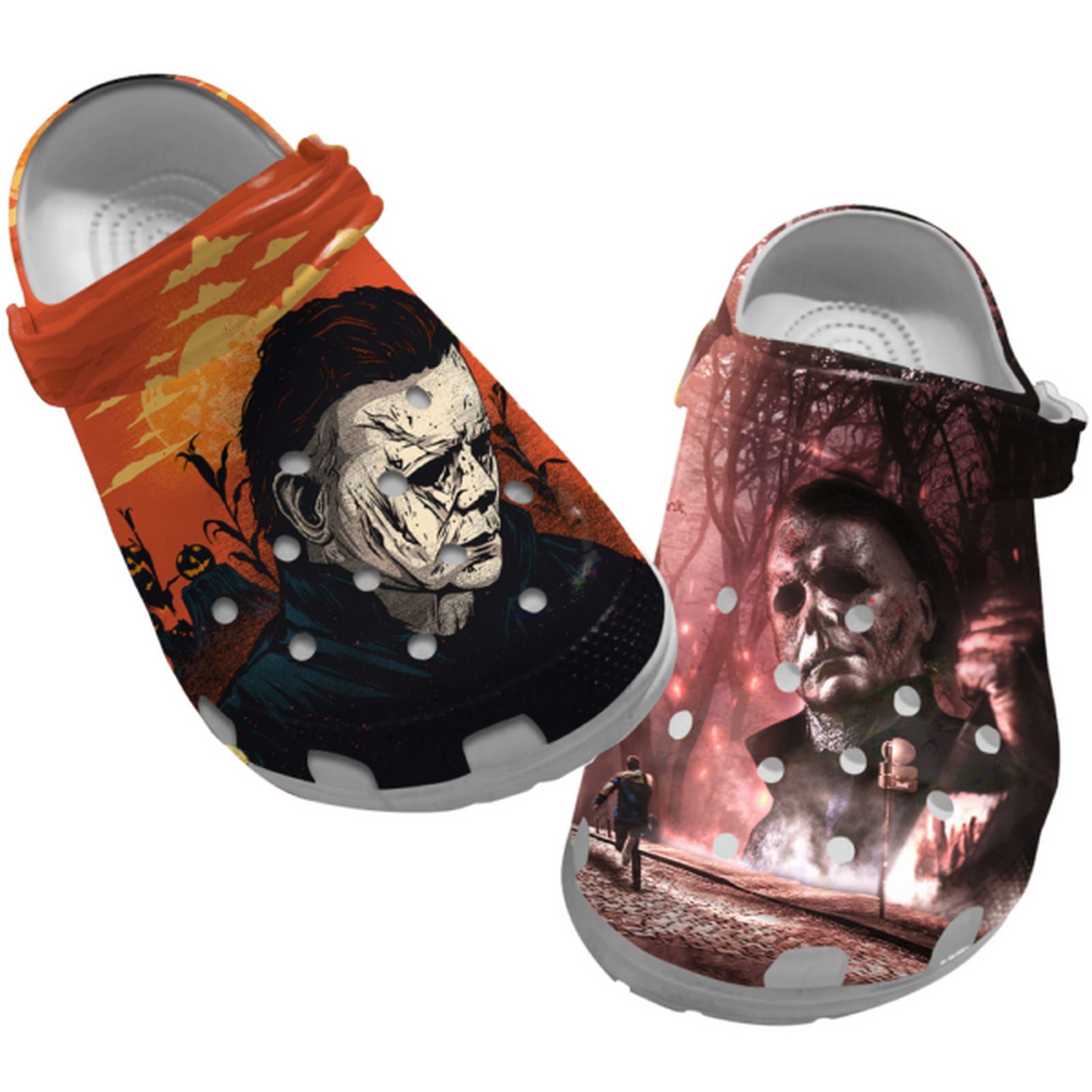 Footwearmerch Michael Myers Horror Movie Crocs Crocband Clogs Shoes Comfortable For Men Women and Kids
