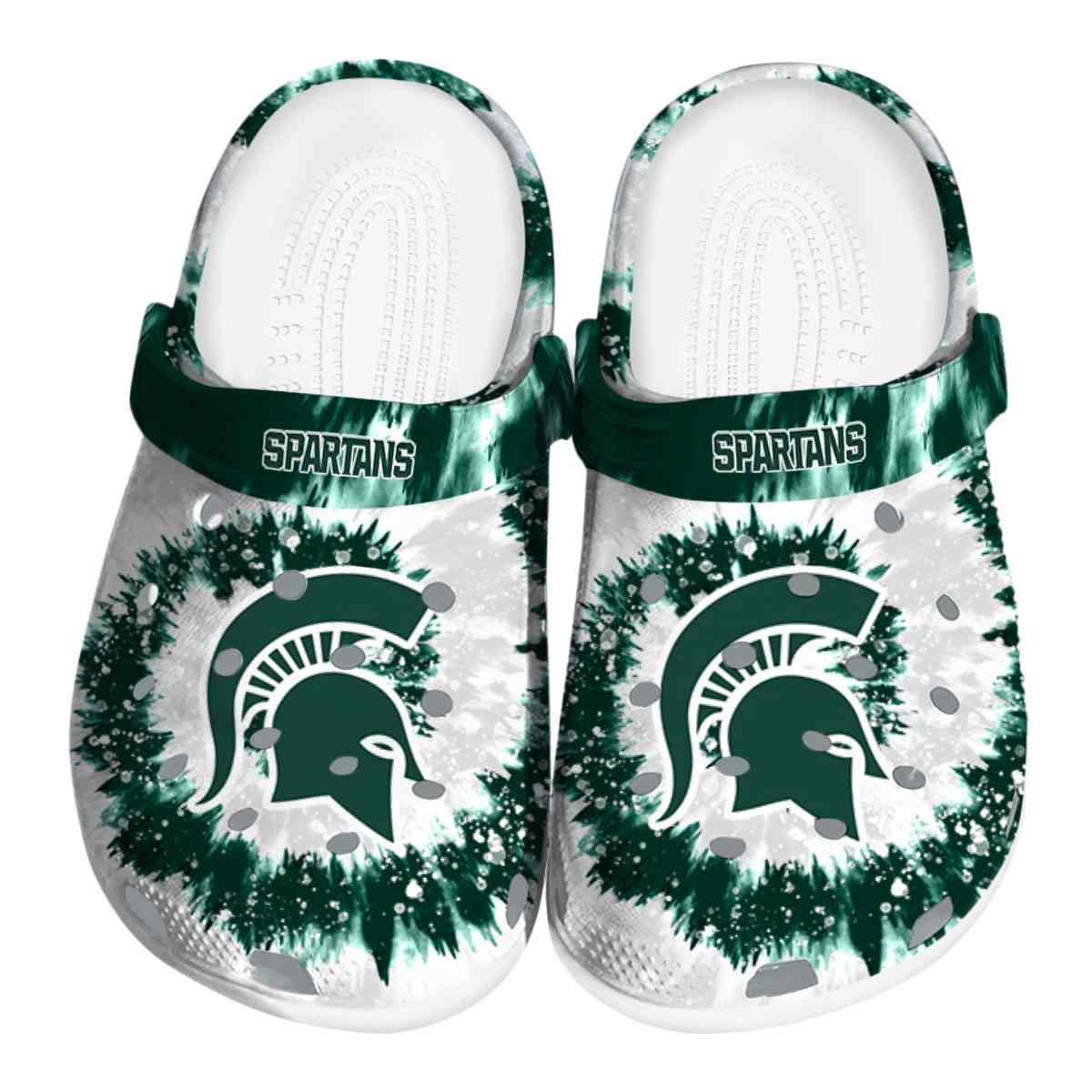Footwearmerch Michigan State Spartans NCAA Sport Crocs Crocband Clogs Shoes Comfortable For Men Women and Kids