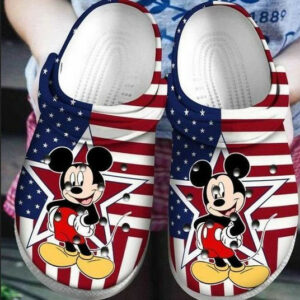 Footwearmerch Mickey Mouse Cartoon Crocs Crocband Shoes Clogs Custom Name For Men Women and Kids