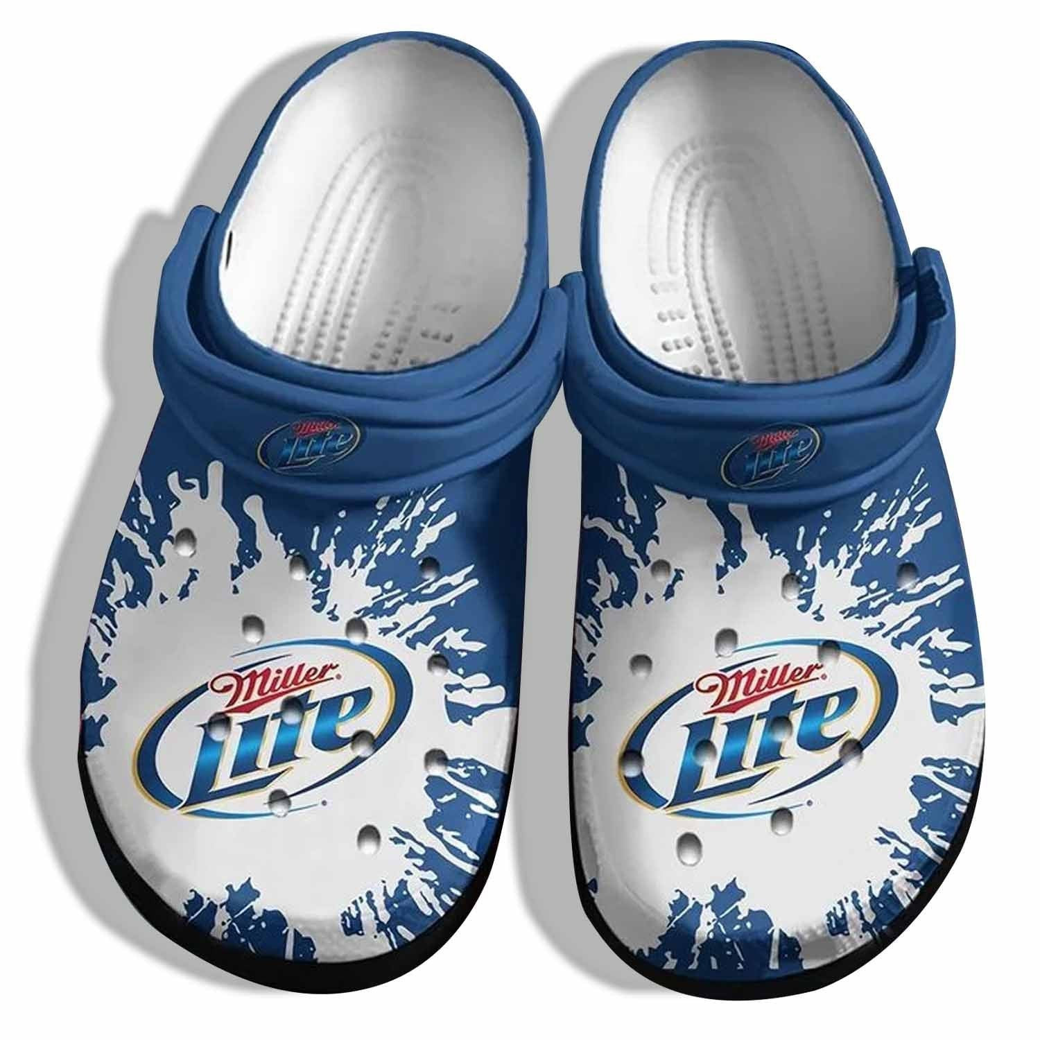 Footwearmerch Miller Lite Custom Shoes Clogs Fathers Day Funny Gifts - Miller Lite Outdoor Shoe Gifts