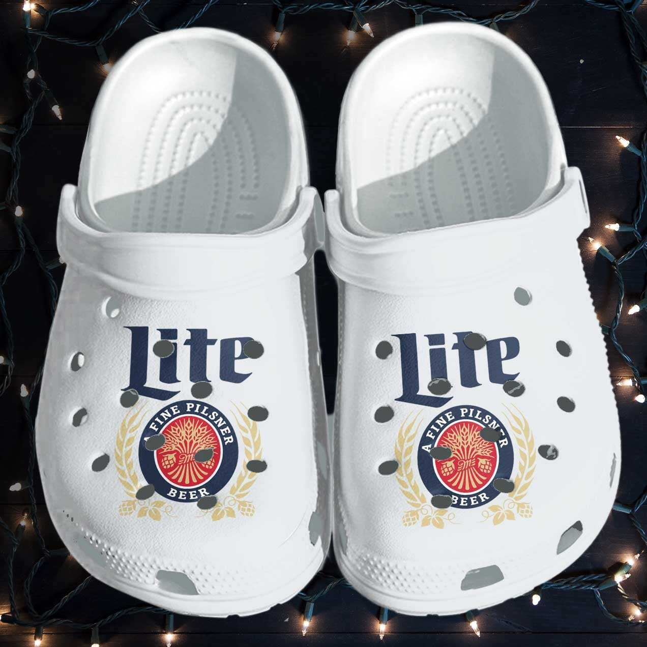 Footwearmerch Miller Lite Funny Beer Drinking Clog Shoes Gifts For Fathers Day