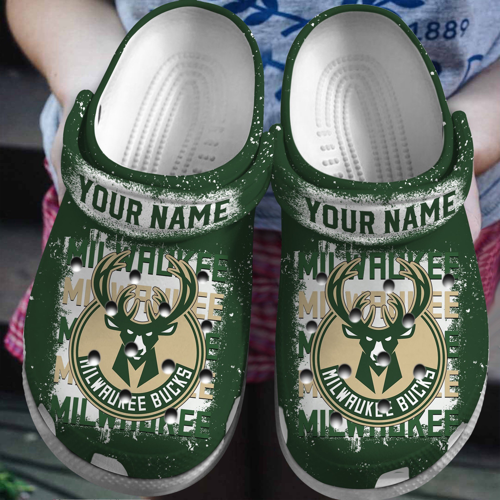Footwearmerch Milwaukee Bucks NBA Basketball Sport Crocs Crocband Clogs Shoes Comfortable For Men Women and Kids