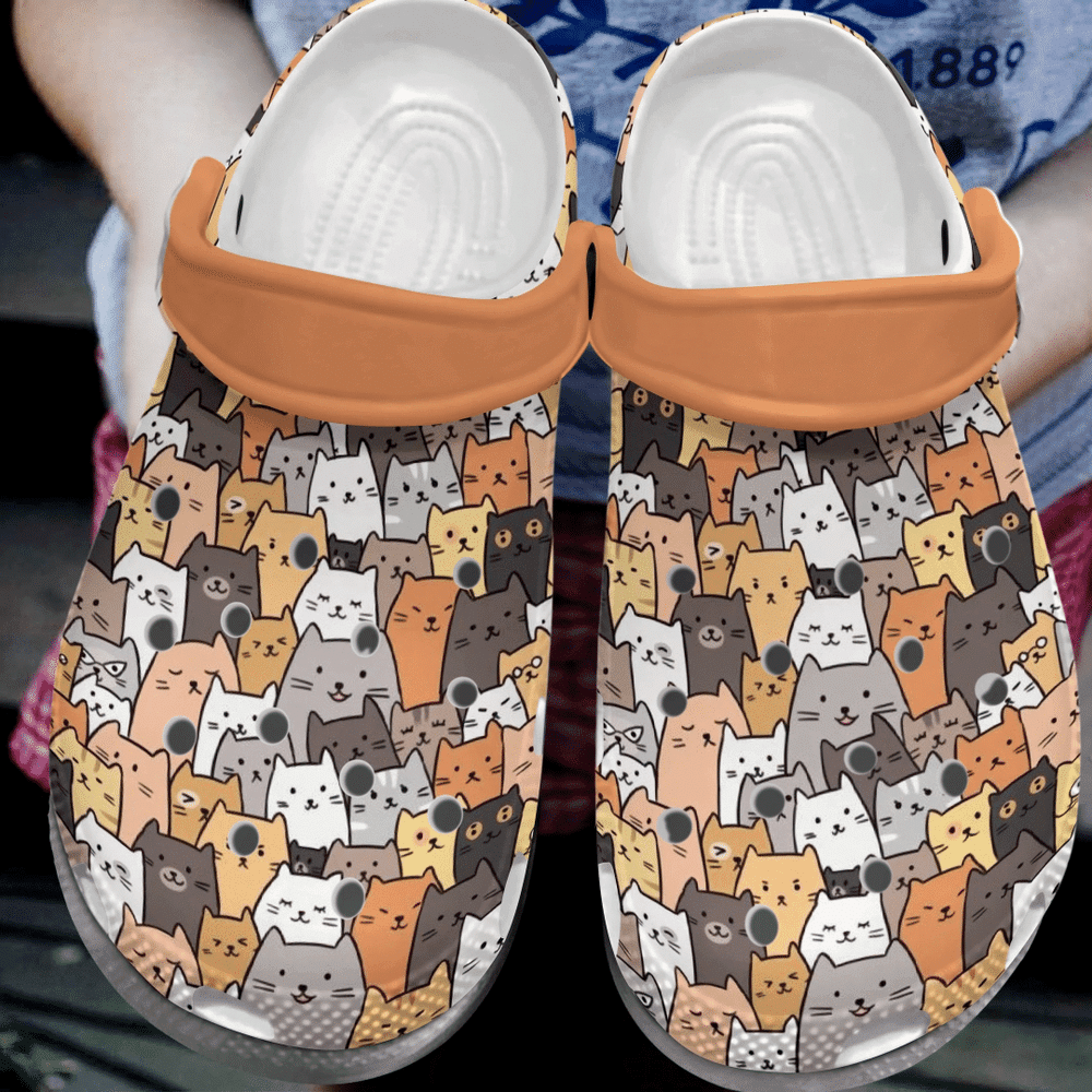 Footwearmerch Mini Cats Cat Lover Gift For Lover Rubber clog Shoes Comfy Footwear