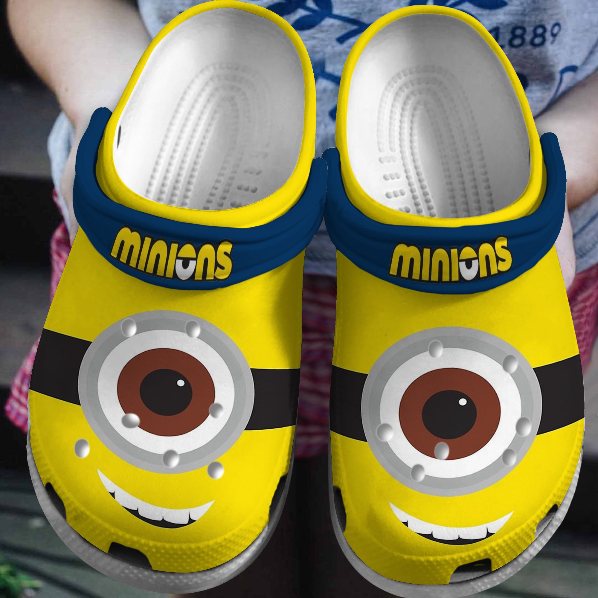 Footwearmerch Minions Cartoon Crocs Crocband Clogs Shoes Comfortable For Men Women and Kids