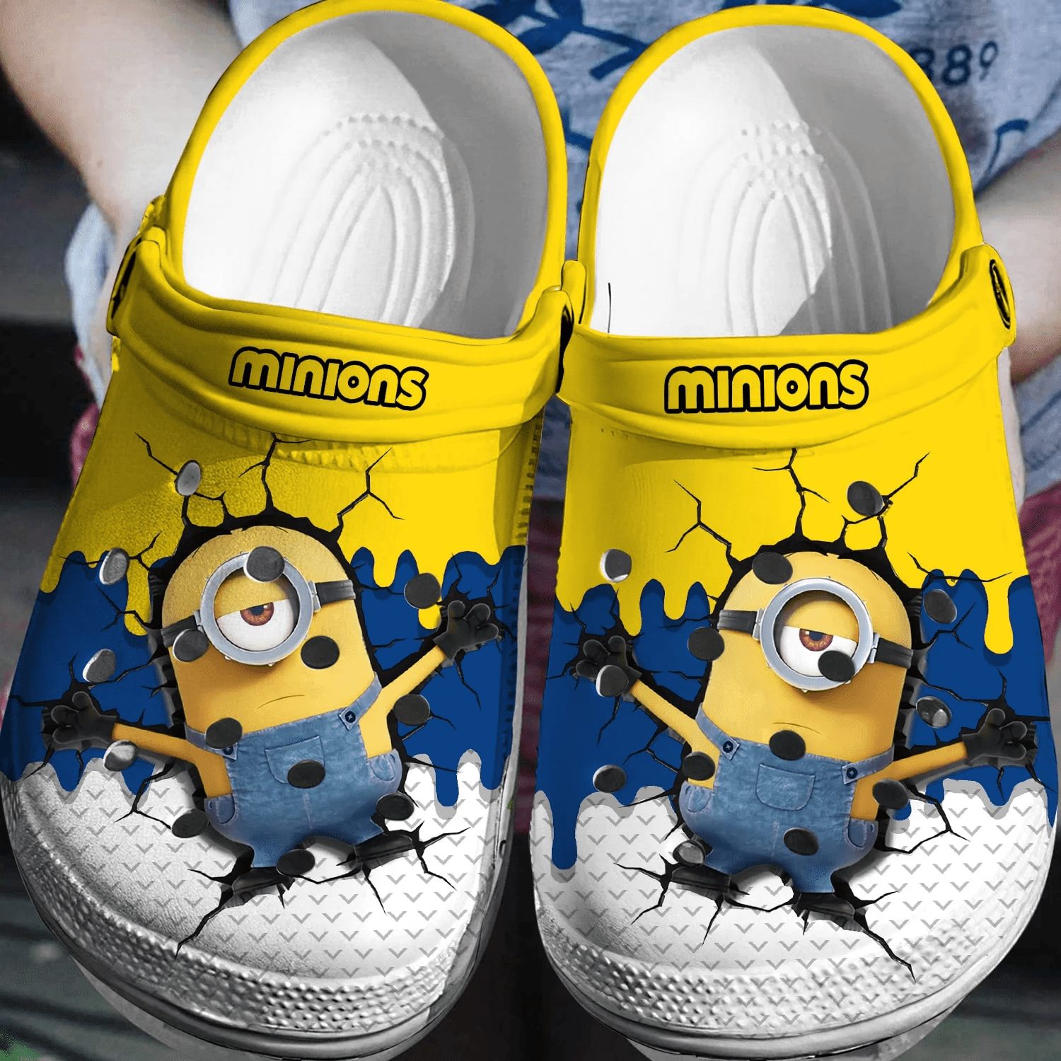 Footwearmerch Minions Cartoon Crocs Crocband Clogs Shoes Comfortable For Men Women and Kids