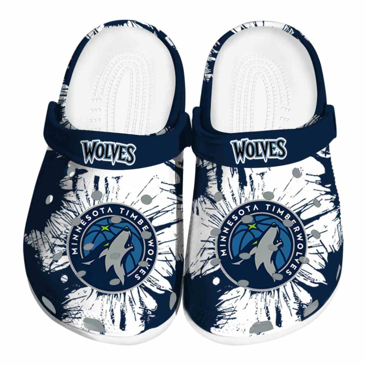 Footwearmerch Minnesota Timberwolves NBA Sport Crocs Crocband Clogs Shoes Comfortable For Men Women and Kids