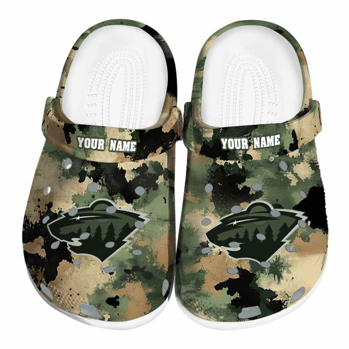 Footwearmerch Minnesota Wild NHL Sport Crocs Crocband Clogs Shoes Comfortable For Men Women and Kids